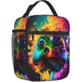 thumbnail image 3 of Camo Camouflage Black And Grey Insulated Lunch Bag Portable Reusable Zipper Lunch Box For Men Women Work Picnic Travel Camping, 3 of 6
