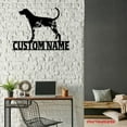 thumbnail image 4 of Craftnamesign Custom FLoral Redbone Coonhound Metal Wall Art LED Light, Custom Flower Dog Name Sign, 4 of 5