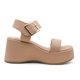 thumbnail image 2 of Sandalias con plataforma Exterior Piel vegana Color Beige&nbsp; Para Mujer De RBCOLLECTION, 2 of 3