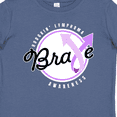 thumbnail image 4 of Inktastic Brave Hodgkins Lymphoma Awareness Violet Ribbon Boys or Girls Baby T-Shirt, 4 of 5