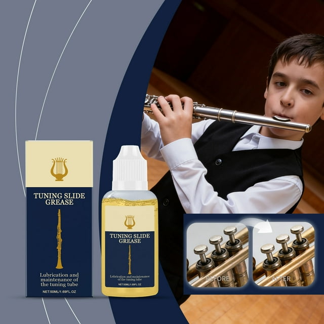 CaiYueKe Premium Brass Instrument Slide Grease for Trombone Trumpet Tuning Slide Lubricant Smooth Action Maintenance Oil Valve Cream for Brasswind Musical Instruments Accessories