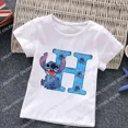 thumbnail image 3 of Nueva camiseta con letras ABCD de Stitch para niños, camisetas con combinación de nombres, camisetas de dibujos animados Kawaii, ropa informal para niños y niñas, camisetas Harajuku para niños y niñas, 3 of 5
