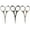 cs04 Assortment, variant on JubileeYarn Heirloom Craft Embroidery Scissors w/ Decorative Cast Handles Sun Motif - Brushed Nickel