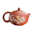 thumbnail image 2 of Tetera de arcilla púrpura, tetera Zisha, tetera clásica que cambia de Color, tetera asiática pintada a mano, tetera de kungfú, tetera china Rojo, 2 of 10