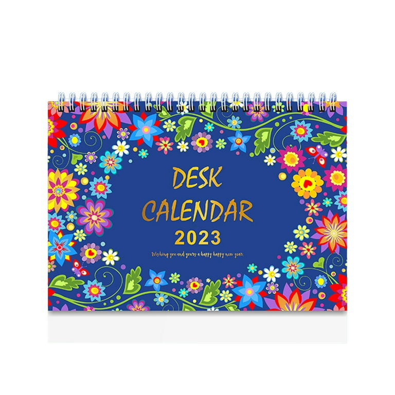 lohuatrd-desktop-calendar-english-print-clear-pattern-twin-spiral-binding-self-standing-flexible-yearly-agenda-organizer-office-supplies-2023-standing-desk-calendar-for-home-walmart-com