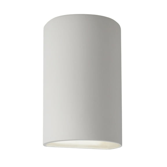 Justice Design Group Cer-5945W Ambiance 2 Light 10" Tall Led Cylinder Outdoor Wall Sconce