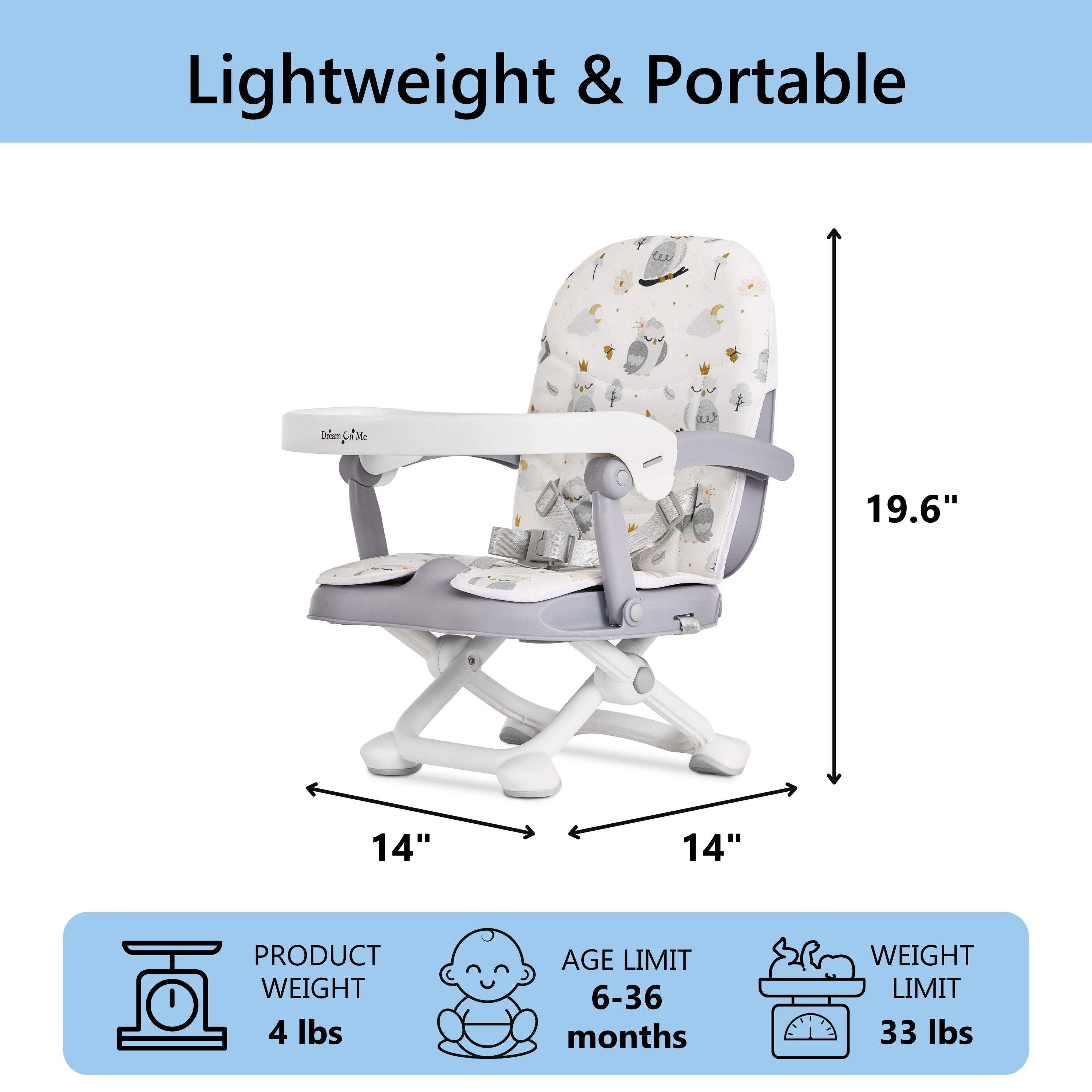 Dream On Me Munch N' Go Booster Seat in Orange