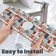 thumbnail image 6 of Logiee Patchwork In Country Style Print Kitchen Sink Splash Guard Faucet Mat for Splash Guard Behind Faucet Drip Catcher for Kitchen,Bathroom,Sink Mat,Dish Drying Mat,Bathroom-15" X 5.5", 6 of 7
