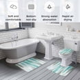 thumbnail image 5 of Turquoise Gray Bath Mat 3 Piece Bathroom Rug Set, Farmhouse Abstract Gradient Aesthetic Non Slip Bath Rug Contour Mat and Toilet Lid Cover, Absorbent Shower Mats Soft Bath Rugs and Mats Sets, 5 of 8