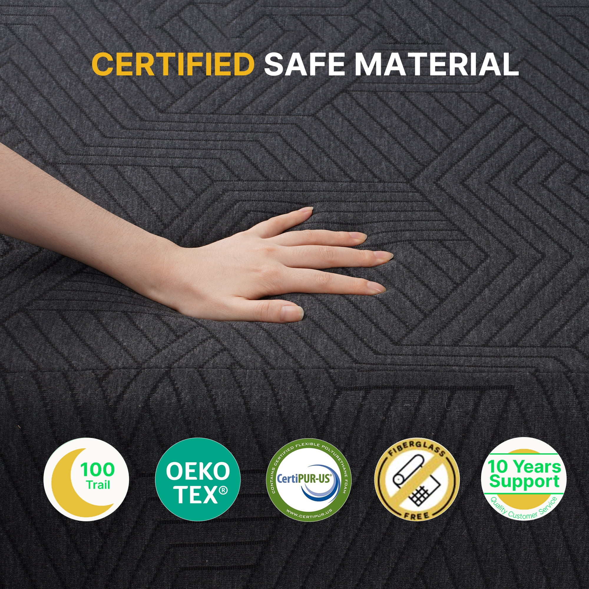 BEHOST 10 inch Memory Foam Full Size Mattresses, CertiPUR-US Certified, Medium Supportive Mattress