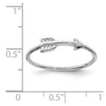 thumbnail image 3 of White Sterling Silver Ring Band Themed Rhodium-plated Polished Arrow, 3 of 3