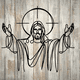 thumbnail image 2 of Cuadro Decorativo de Metal con Diseño cristo nazareth Grande, 2 of 4