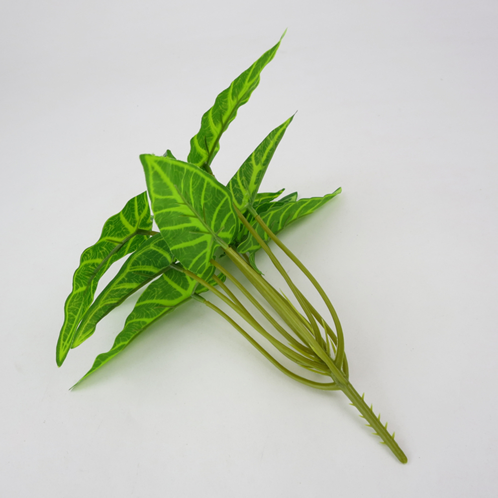 Yesbay 1 Pcs Fake Leaf Foliage Green Indoor Outdoor Artificial Plant