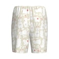 thumbnail image 2 of Lsque White Rabbit Mens Sleep Pajama Shorts,Short Pajama Pants, Cotton Ultra-Soft Knit-Small, 2 of 9