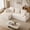 White, variant on PureDashio 95" L Modular Convertible Sofa Bed, Corduroy Oversized Chaise Lounge with Spring Pack Cushion,Side Pockets & Cup Holders,No‑Assembly Couch for Living Room Bedroom Apartment,White