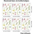 thumbnail image 5 of Farcauo 6Sheet/72pcs Colorful Flower Wall Decals and Stickers Spring Boho Wall Decor for Bedroom Bathroom and Living Room Boho Floral Bedroom Room Decor Wildflower Decal Peel and Stick, 5 of 6