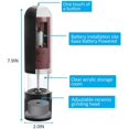 thumbnail image 2 of Electric Salt and Pepper Grinder Set, Automatic One Handed Operation Pepper and Salt Mill, Adjustable Coarseness, Battery Powered Grinding Pepper with LED Light 2 Pack, 2 of 7