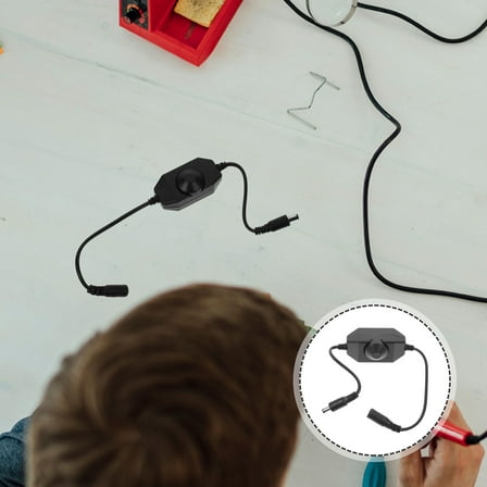 OUNONA  Light Dimmable Switch Dimmer Plug Switches Lamp Table Black