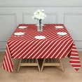 thumbnail image 3 of Christmas Square Tablecloth 52x52 Inch – Waterproof Polyester Printed Table Cover, Wrinkle Resistant & Washable for Kitchen Dining Picnic Party Decor, Single-v4-15, White, 3 of 6