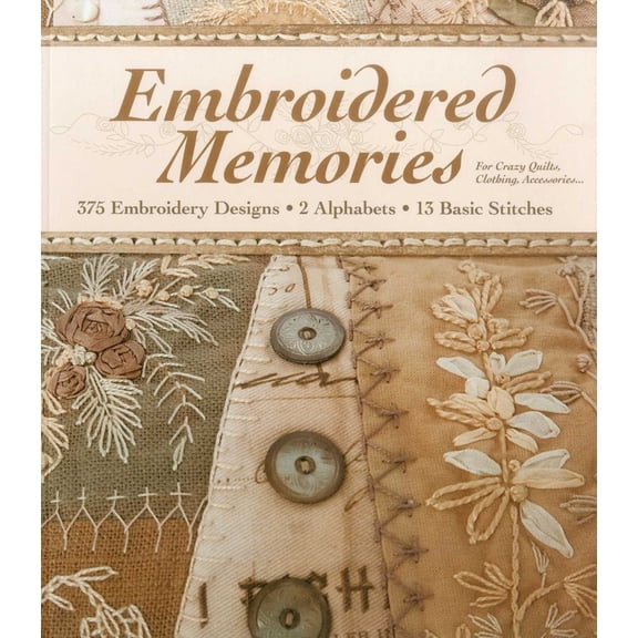 Pre-Owned Embroidered Memories: - 375 Embroidery Designs - 2 Alphabets - 13 Basic Stitches - For Crazy Quilts, Clothing, Accessories... (Paperback) 1607055708 9781607055709