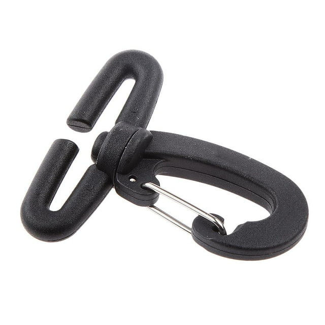 veasfak Black Nylon Swivel Snap Hook Clip Backpack Bag Webbing Buckle 40mm