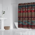 thumbnail image 2 of Colorful Geometric Striped Pattern Shower Curtain 72"x84" ,Bathroom Decorative Shower Curtains Set with 12 Hooks,Modern Waterproof Washable Shower Curtain, 2 of 6