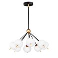 thumbnail image 1 of ET2 Lighting E25118-92BKGLD Quest LED 8-Light Pendant - Black & Gold, 1 of 1