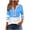 Sky Blue, variant on Tumotour Plus Size Pullover Tops for Women'S Color Block Half Zip Blouse V-Neck Long Sleeve Fall Tunic Shirt