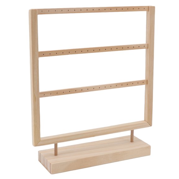 Wooden Earring Organizer Stand 3 Tiers Jewelry Holder Storage Display Rack for Hanging Dangle Earrings