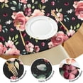 thumbnail image 4 of Pioneer Flower Floral Print Pattern Round Fitted Tablecloth with Elastic Edge,Dining Table Cover Waterproof,Outdoor Round Tablecloth for Camping,Dining,Indoor and Outdoor, 4 of 7