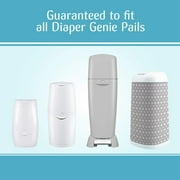 Diaper Genie Expressions Pail White, Odor-Controlling Infant Diaper Disposal System, One Pail/Refill