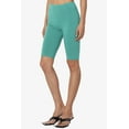 thumbnail image 4 of Women's PLUS Basic Stretch Cotton Span High Waist Above Knee Bermuda Short Leggings, 4 of 7
