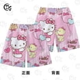 thumbnail image 1 of Pantalones cortos Hello Kitty de verano para niños, holgados, combinables, con estampado 3D, para playa, informales, para parejas, 1 of 5