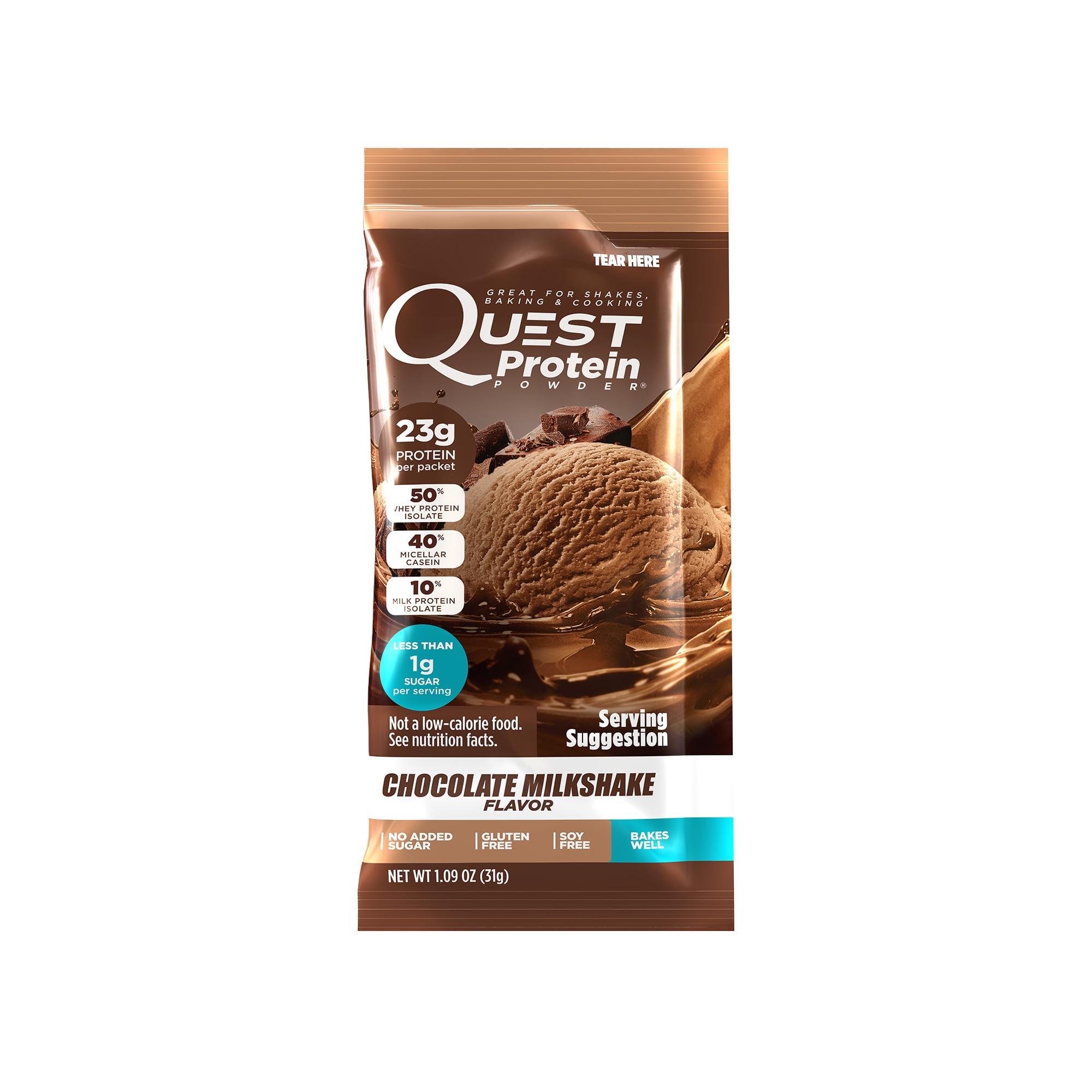 Quest Protein Packet Chocolate Milkshake 12Ct