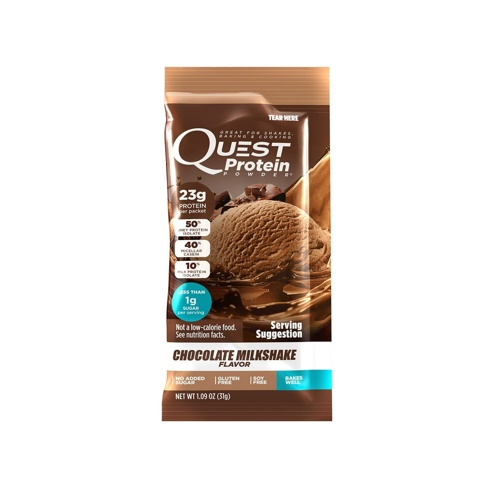 Quest Protein Packet Chocolate Milkshake 12Ct
