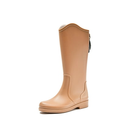 

Avamo Womens Garden Shoes Slip Resistant Rubber Boot Wide Calf Rain Boots Kitchen Work Booties Walking Breathable Lightweight Waterproof Bootie Khaki 7