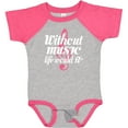 thumbnail image 3 of Inktastic Without Music Life Would Be Flat Girls Baby Bodysuit, 3 of 5