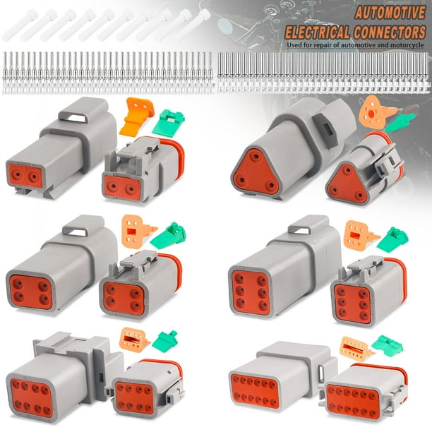 JRready 104 PCS Deutsch Connector Kit,2/3/4/6/8/12 Pin Waterproof