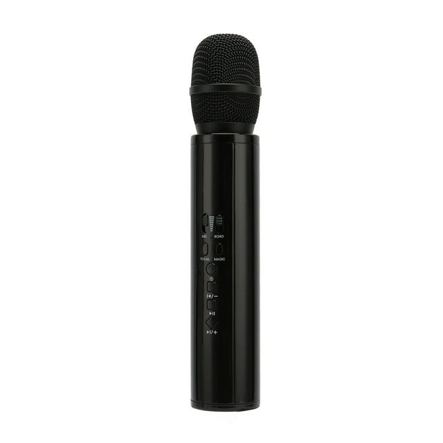 Wireless Karaoke Mic, Handheld Music Microphone Professional Tuning Rechargeable Recording Noise Reduction Surround Sound for Party Pink,Black,Gold