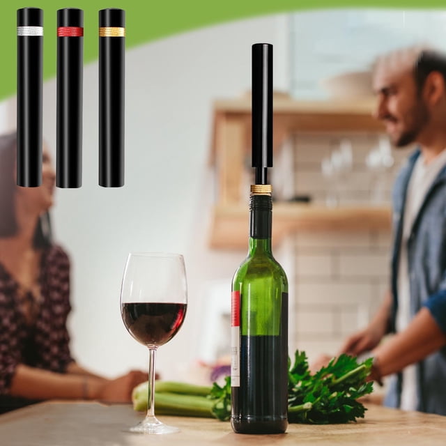 mtvxesu Portable Air Pressure Wine Bottle Opener | Effortless Cork Removal | Abs & Stainless Steel Design | Compact Travel-Friendly for Home, Restaurant, Party | 1-Pack