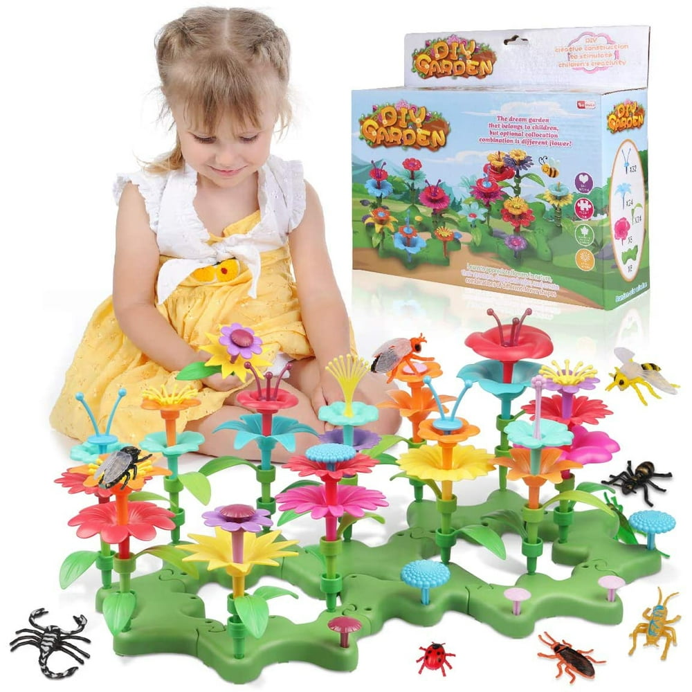 Intera 109 PCS Flower Garden Building Toys for Girls, STEM DIY Craft ...