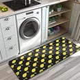 thumbnail image 3 of Yellow Lemon Fruits Black Pattern Kitchen Rug Mat,Kitchen Runner Rugs Non Skid Washable,Decorative Kitchen Floor Mats for Kitchen,Sink,Laundry,17"x47.2", 3 of 7