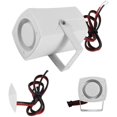 thumbnail image 2 of Sirena de alarma con cable Mini sirena Bocina Altavoz fuerte Bocina de alarma de advertencia Sirena Sistema de alarma de sonido de seguridad para el hogar fuerte con soporte de 110 dB 12 V para la seg, 2 of 5