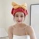 thumbnail image 4 of Gorro absorbente para secar el cabello, toalla de microfibra de secado rápido, gorro de ducha, turbante para secar el cabello mojado con lazo para mujeres y niñas., 4 of 7