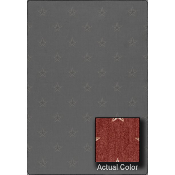Milliken Imagine Area Rug NORTHERN STAR Americana Red Star Patterened