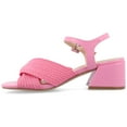 thumbnail image 3 of Journee Womens Zerlina Knit Block Heel Sandals, 3 of 10