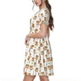 thumbnail image 2 of Fotbe Tigers go in for Sports Vestido Largo de Moda para Mujer, Vestido Tipo Camiseta con Manga Corta y Estilo Casual a Rayas y Bloques de Color, 2 of 6