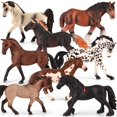 thumbnail image 1 of Juego de figuras de juguete Divwa, 8 piezas, caballo de plástico para niños de 15 a 16 cm, 1 of 6