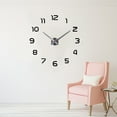 thumbnail image 2 of FRCOLOR wall clocks Big DIY Wall Clock Modern Simple Design Large Clocks Personality Acrylic Mirror Wall Clock Home Decor,16.14"X5.51"X3.15", 2 of 4