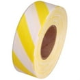 thumbnail image 5 of Tape Planet White and Yellow Safety Striped Flagging Tape 1 3/16" x 31.200 ft Roll Non-Adhesive, 5 of 5